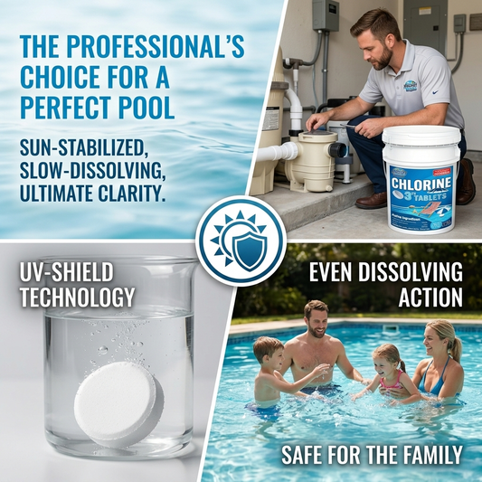 POOLFORT 3-Inch Chlorine Tablets