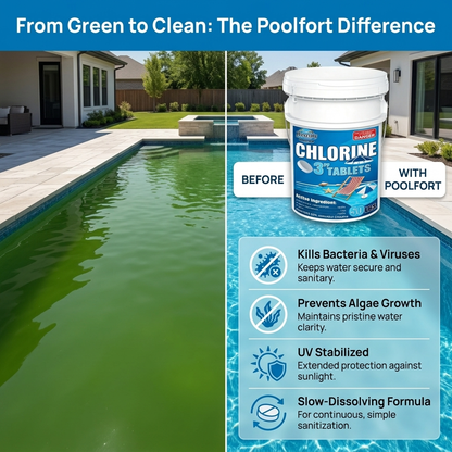 POOLFORT 3-Inch Chlorine Tablets