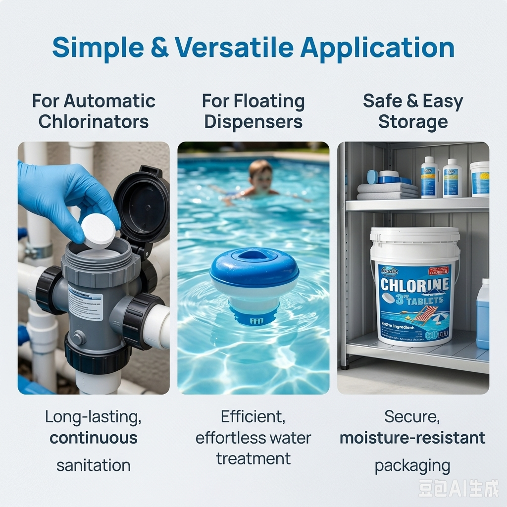 POOLFORT 3-Inch Chlorine Tablets