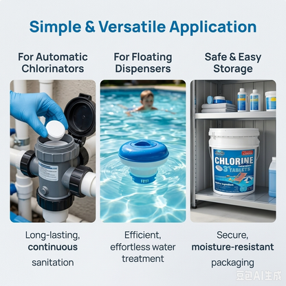 POOLFORT 3-Inch Chlorine Tablets
