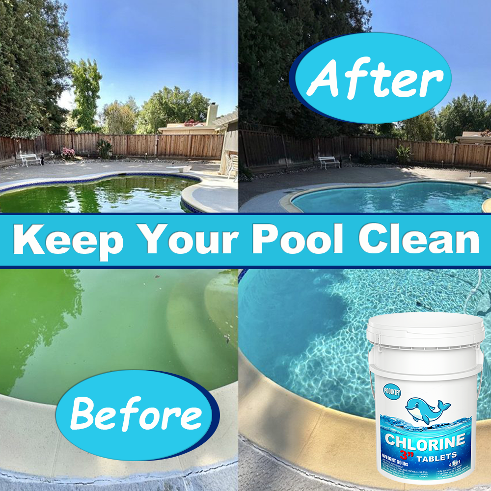 50 lbs 3 Inch Stabilized Chlorine Tablets for Sanitizing Swimming Pools