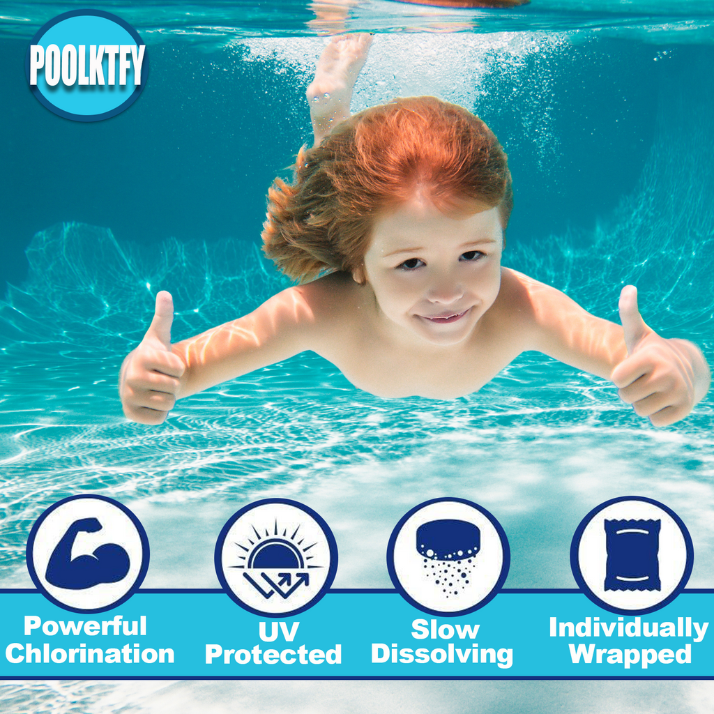50 lbs 3 Inch Stabilized Chlorine Tablets for Sanitizing Swimming Pools