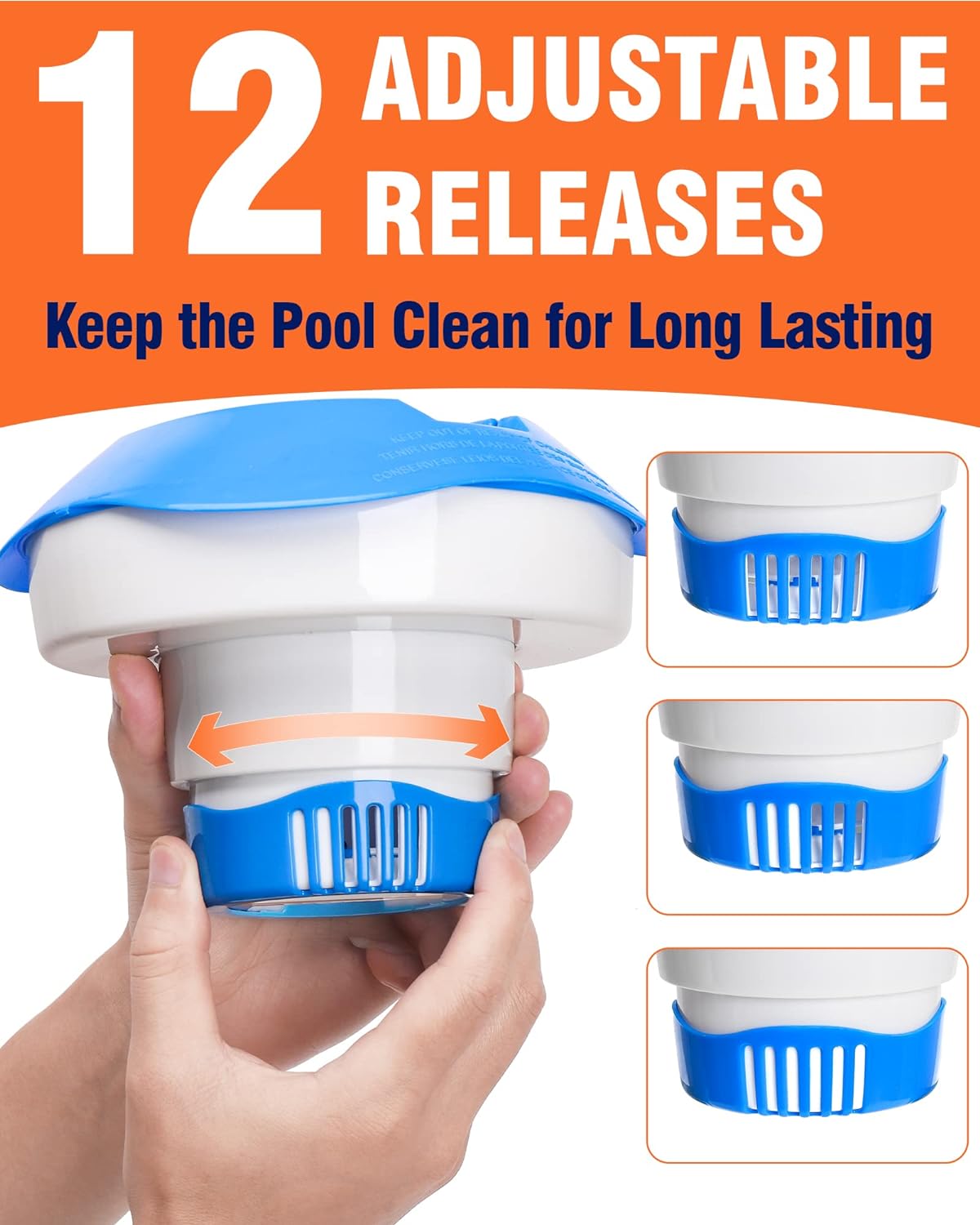 Floating Pool Chemical Feeder - Chlorine Dispenser for Above Ground Pools