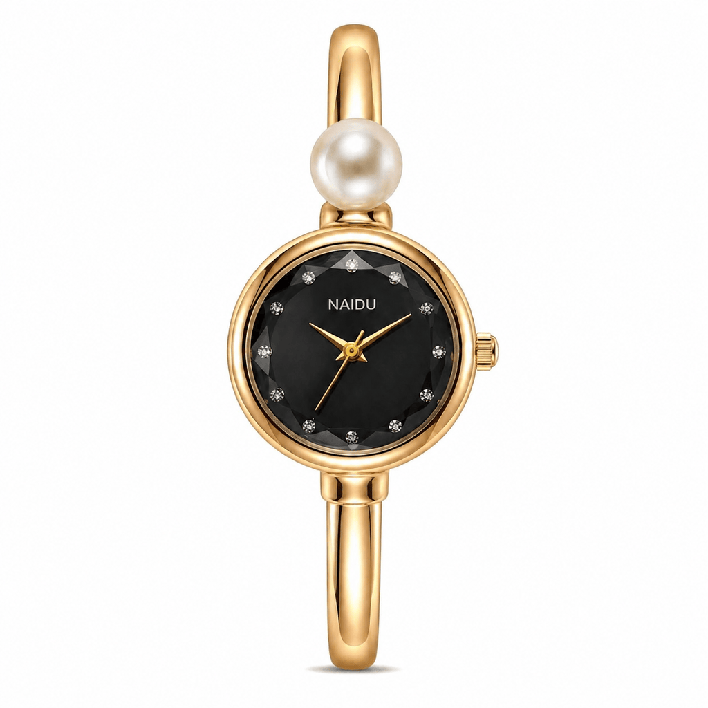 Women's Gold Dainty Bangle Watch Small Vintage Bracelet, Easy Read Numeral Dial Waterproof