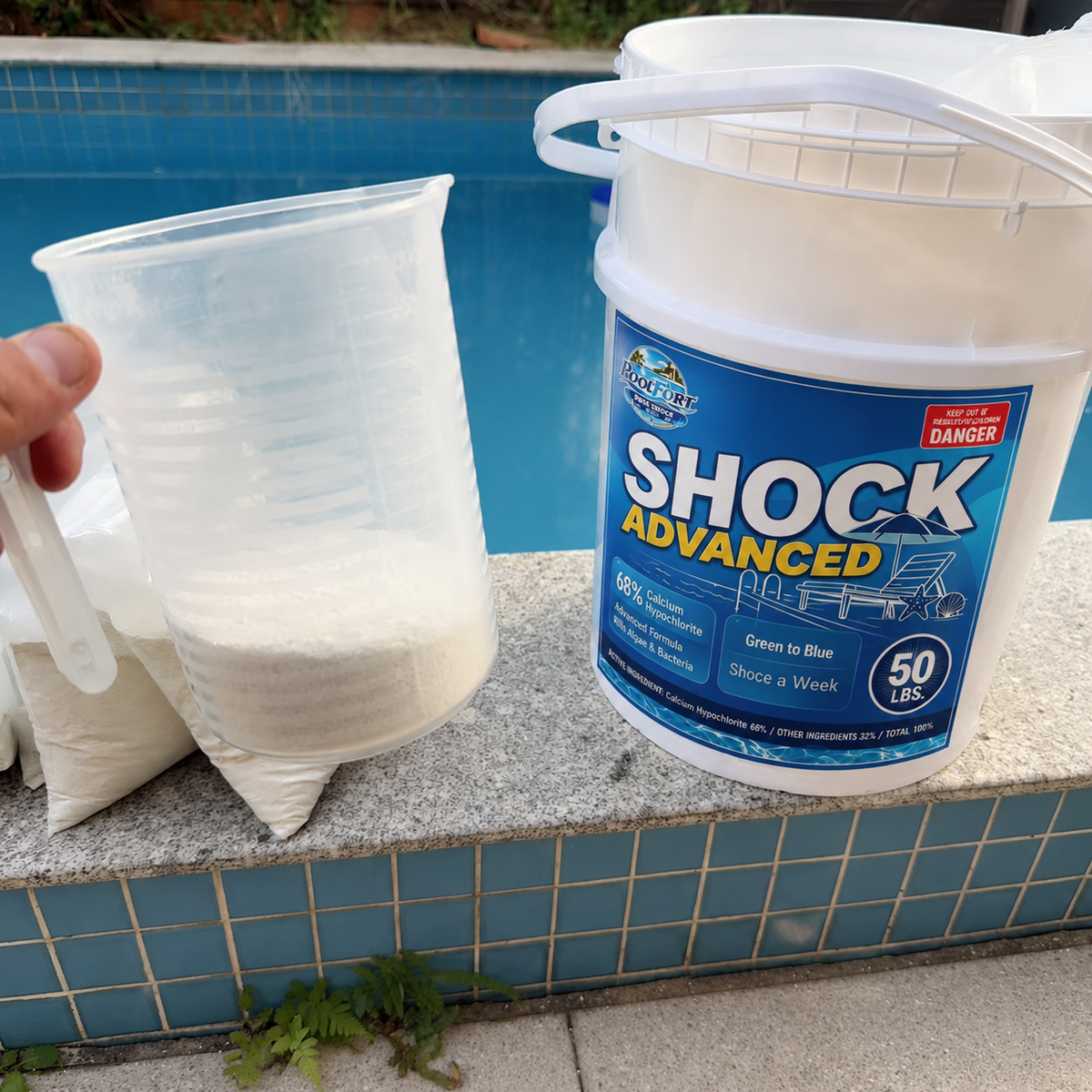 POOLFORT Pool Shock — 10 Pallets / 360 Pails